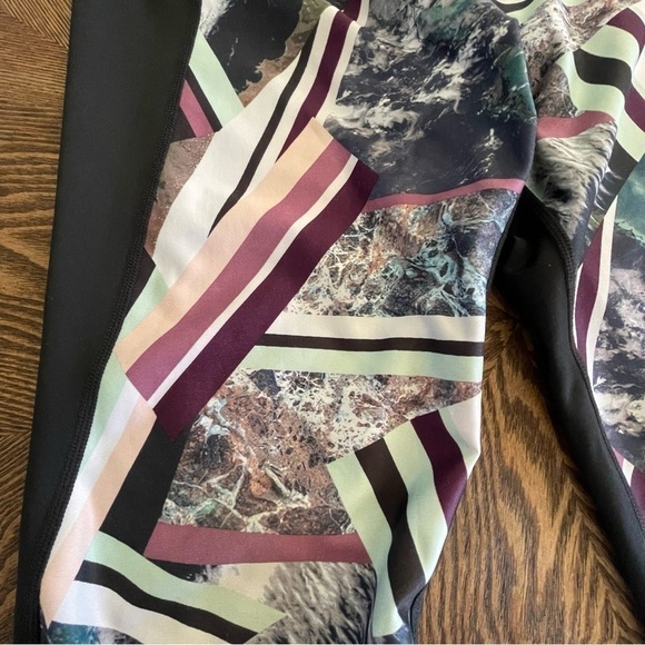 JOY LAB LEGGINGS BLACK WITH MULTICOLOR DESIGN SIZE XL - Picture 5 of 8